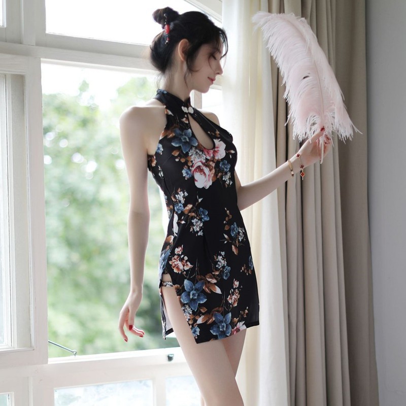 Đầm ngủ sườn xám thượng hải gợi cảm cao cấp ms5147