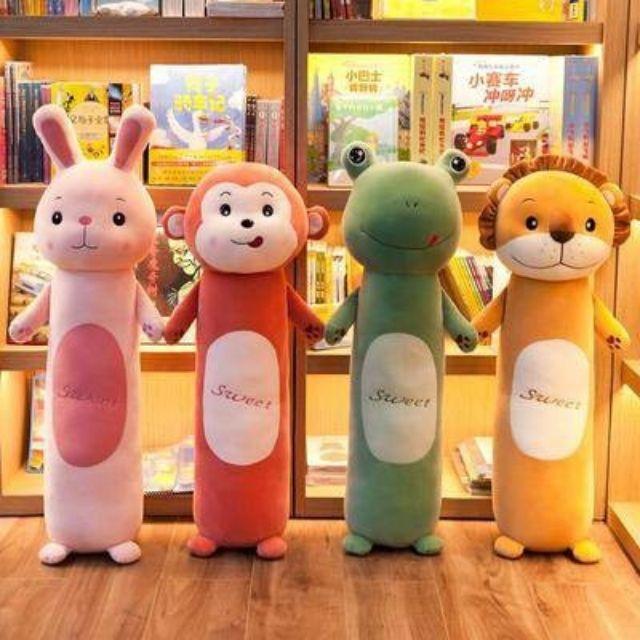 [KHUYẾN MẠI NGAY HÔM NAY] Gối ôm dài cho bé yêu hình con vật dài 70cm - Đồ chơi gấu bông trẻ em, Goi om dai cho be yeu hinh con vat - Do choi gau bong tre em