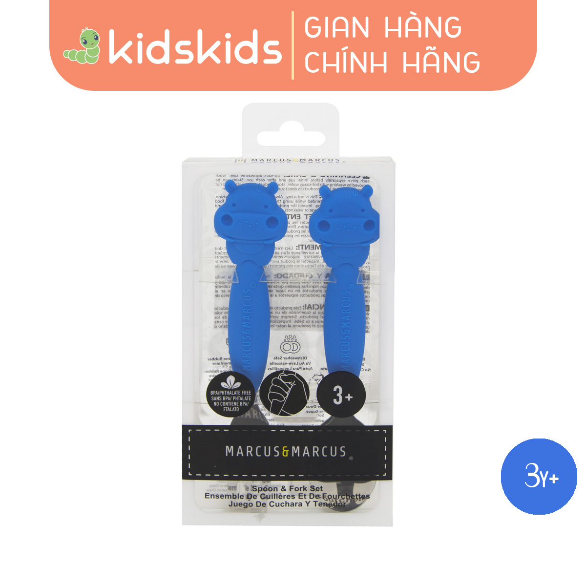 Bộ thìa nĩa ăn dặm cho bé Marcus & Marcus, từ 3 tuổi - Lucas
