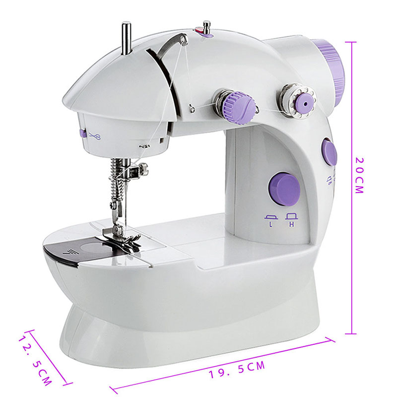 Máy may Mini gia đình/Máy khâu gia đình SM202A Tặng kèm hộp kim chỉ khâu vá/Máy may cao cấp