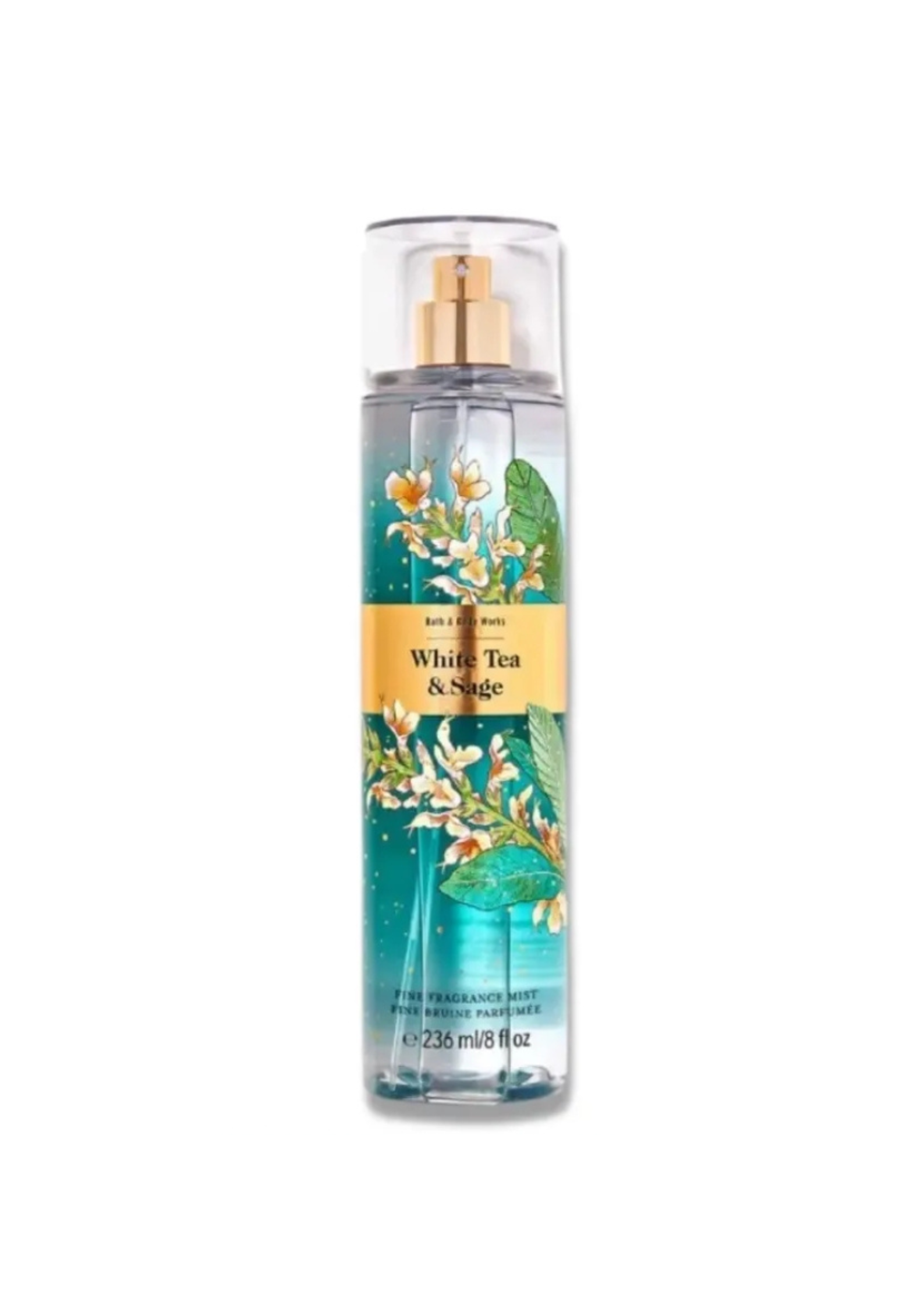 Xịt thơm white tea & sage - body mist bath & body works full size 236ml