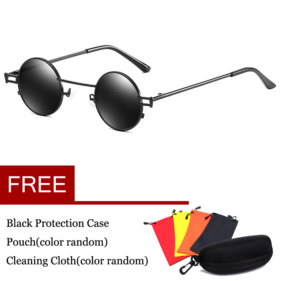 Kính Râm Phân Cực Thời Trang Gọng Tròn Nhỏ Phong Cách Punk Gương Lens Kính Mắt Biển 903