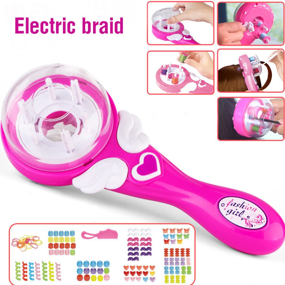 WAFFLE Nhanh chóng Thời trang Hoa gai buộc tóc Quà trẻ em Máy tạo kiểu tóc Đồ chơi đan tóc Bộ bím tóc Dụng cụ bện tóc Mát tóc tự động Bím tóc bằng điện