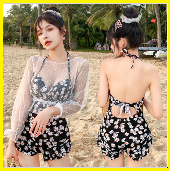 Bikini liền thân quyến rũ, Áo tắm liền mảnh kèm áo ren mẫu mới 2021