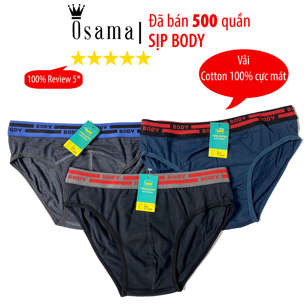 Combo 3 quần lót nam cao cấp - quần sịp nam cao cấp