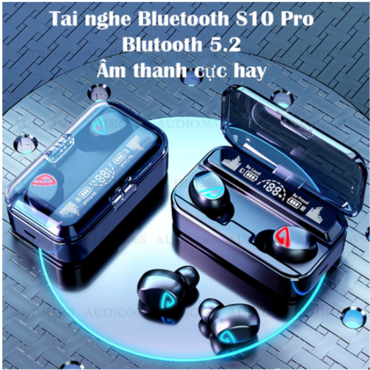 Tai nghe Bluetooth S10 Pro, S10 Plus V5.2 Kiêm Sạc dự phòng