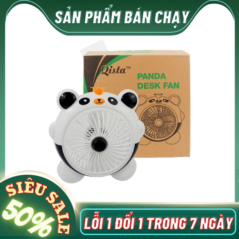 Quạt Để Bàn Hình Thú-Quạt mini để bàn, quạt mini cầm tay, quạt mini usb, quạt mini tích điện, quạt mini hình thú cực dễ thương-Quạt để bàn-Quạt hình thú-Quạt hình thú Panda Desk Fan