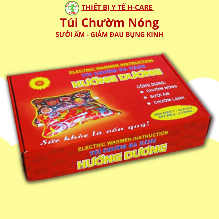 Túi chườm sưởi ấm giảm đau hiệu quả hiệu Hướng Dương - Việt nam (cỡ lớn 28x38 cm)
