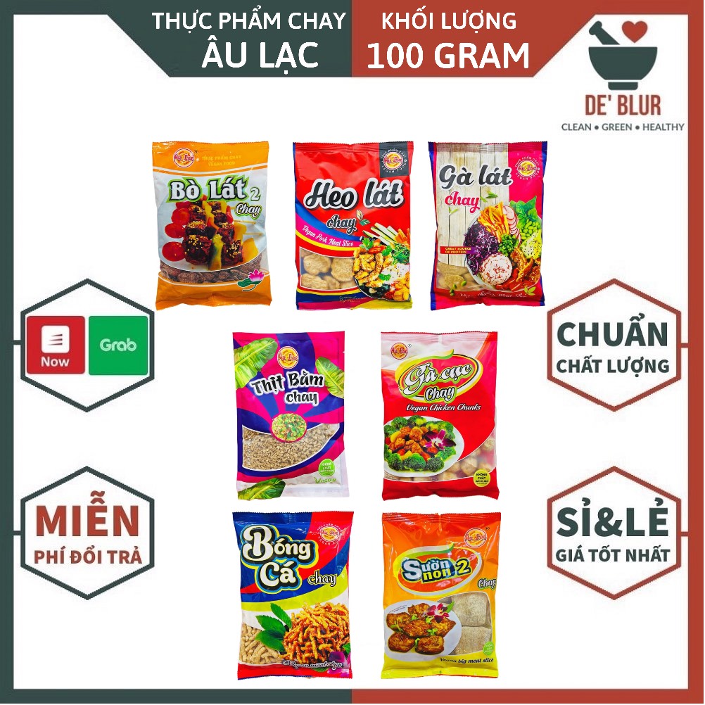 Thực Phẩm Chay Âu Lạc / Hàng Khô ( Tổng Hợp - Gói 100GR ) / Sườn Non 2 / Thịt Bằm / Heo Lát / Gà Lát / Gà Cục / Bò Lát 2