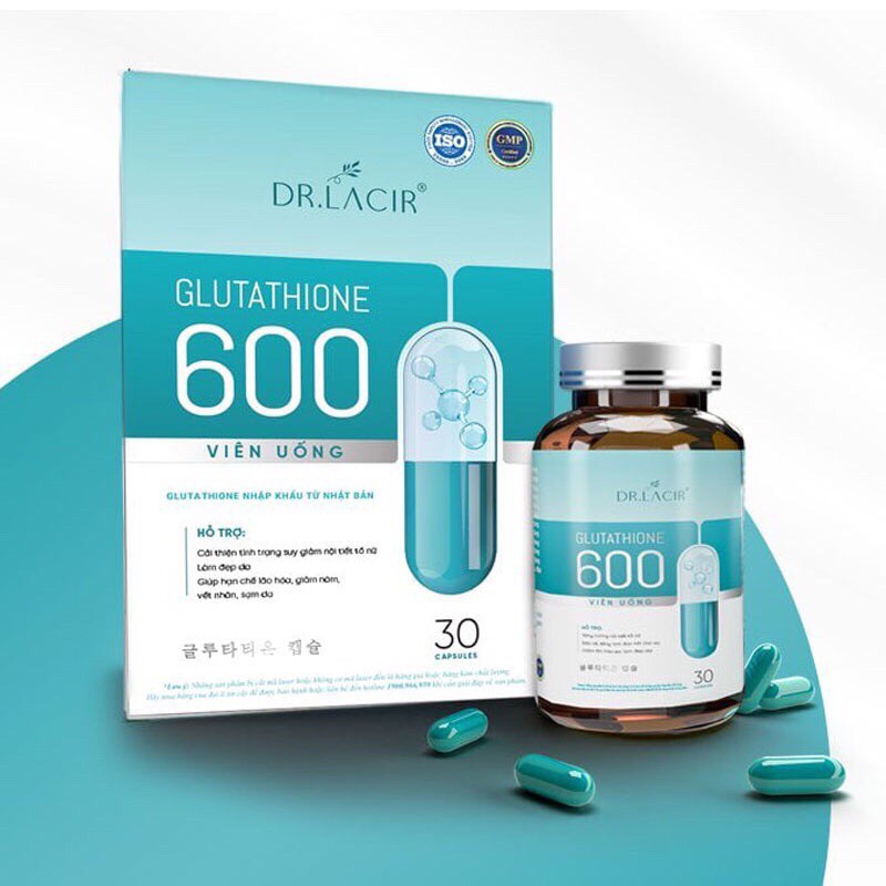 Viên uống nám trắng da glutathion 600 - drlacir