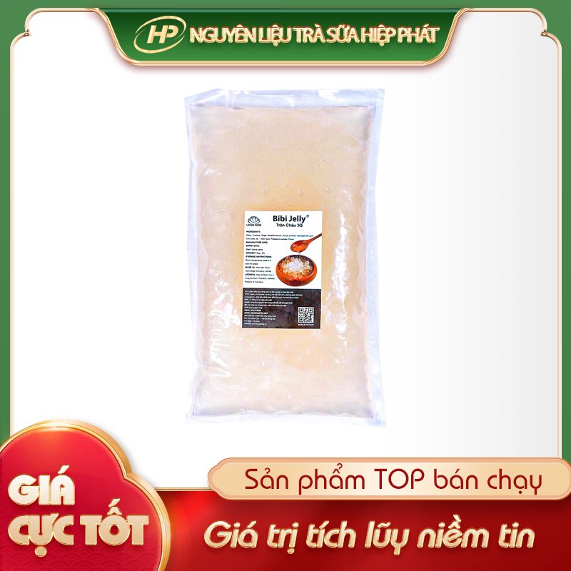 Trân châu 3Q JELLY trắng ngọc trai BIBI - [GIÁ TỐT] - 2kg - SP010506  - Nguyên liệu pha chế trà sữa HIỆP PHÁT