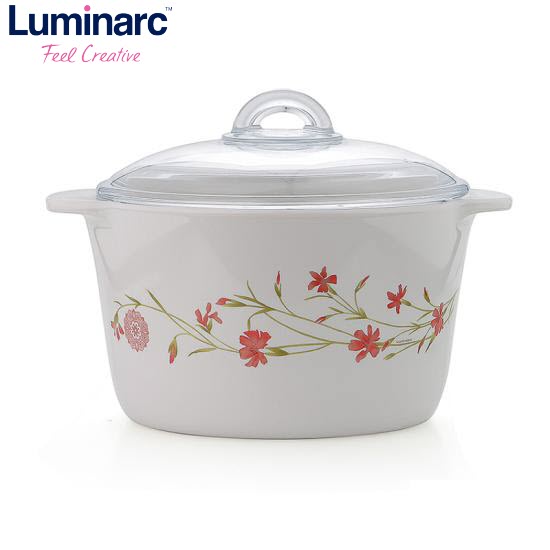 [HCM]Nồi thủy tinh không dùng từ Luminarc Vitro Romance Pink 3L