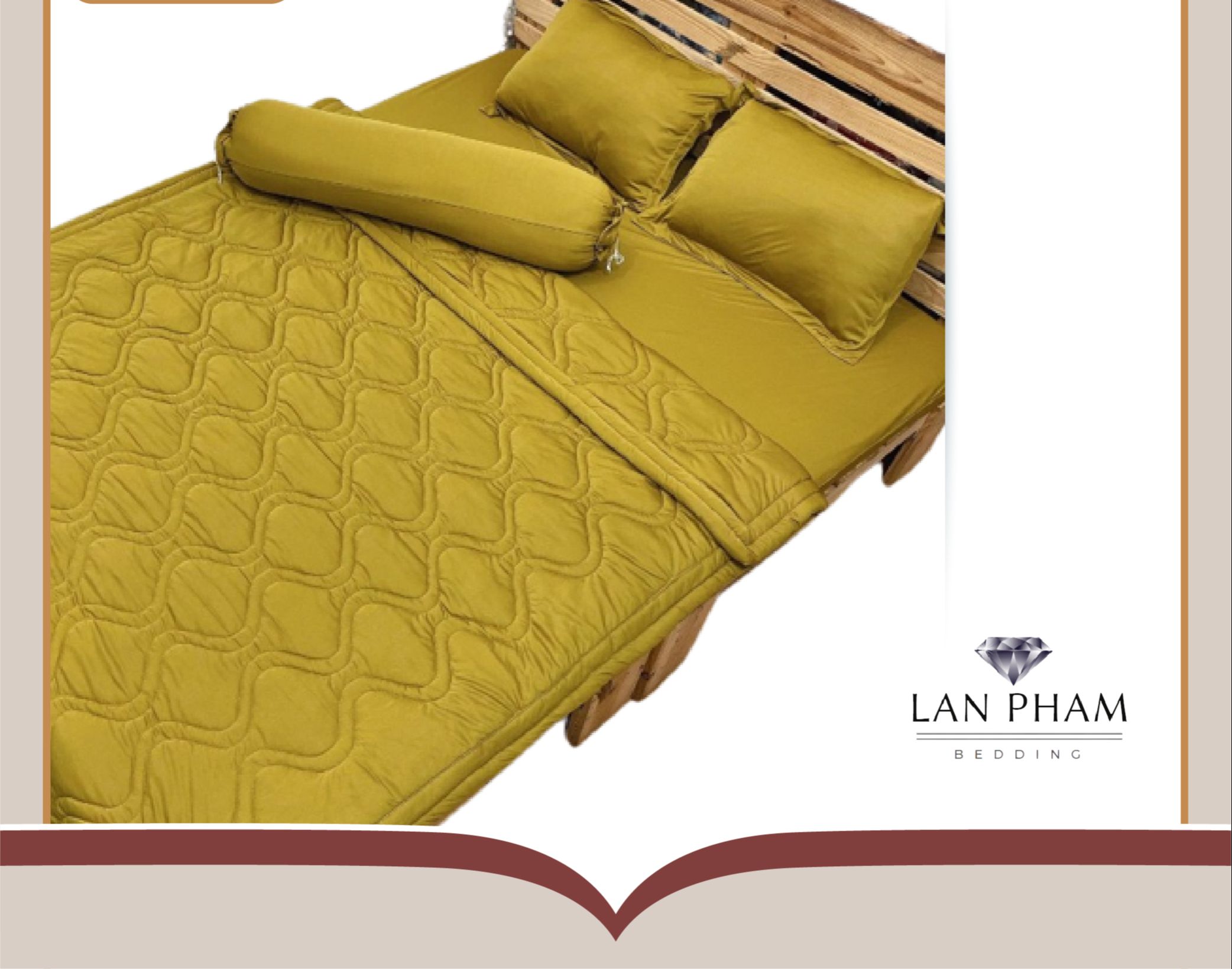 Ga - Drap Giường Lẻ Thun Mát Lạnh Lan Pham Bedding - Màu Dưa Cải