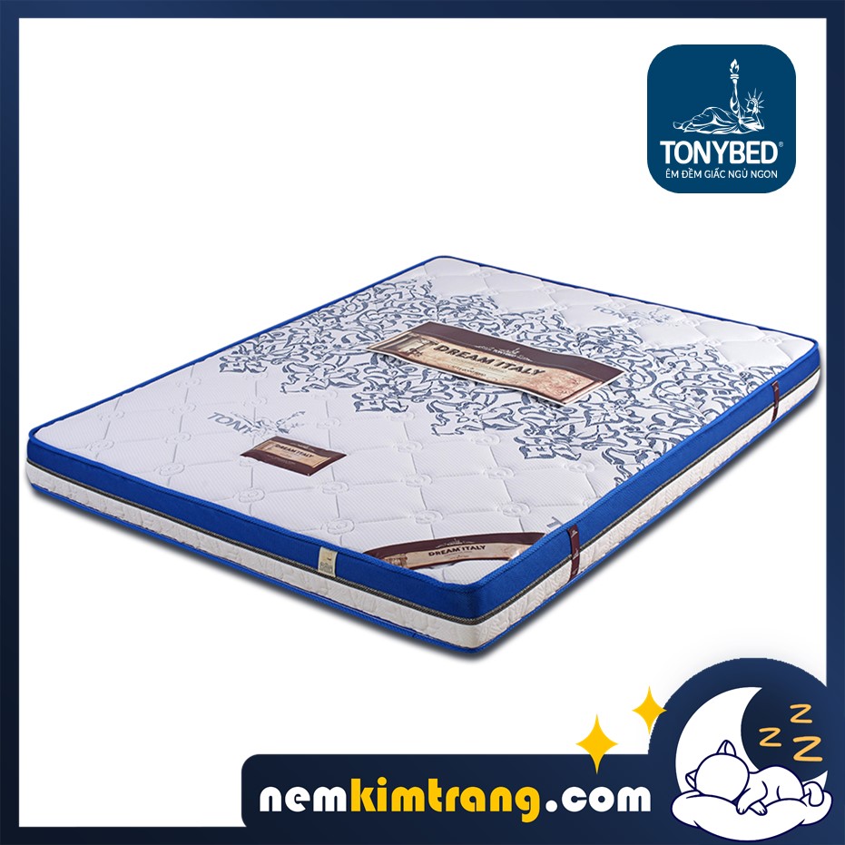 Nệm ép dream italy tonybed 4 viền - chính hãng, bảo hành 12 năm