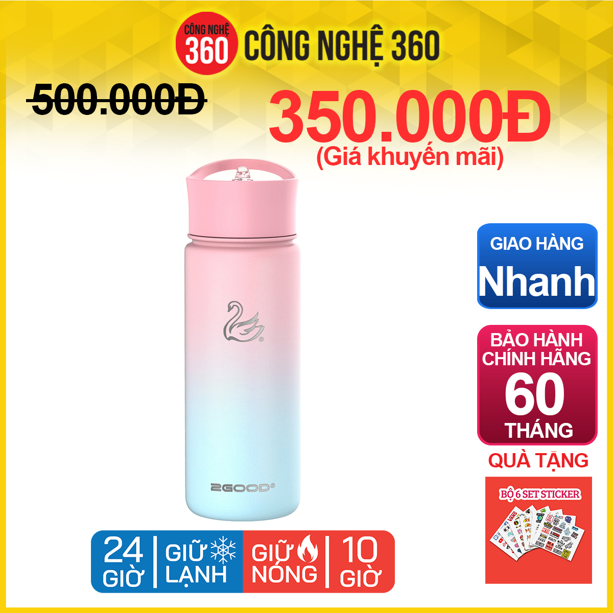 Bình giữ nhiệt 2good flask wide mouth wm-02 532ml