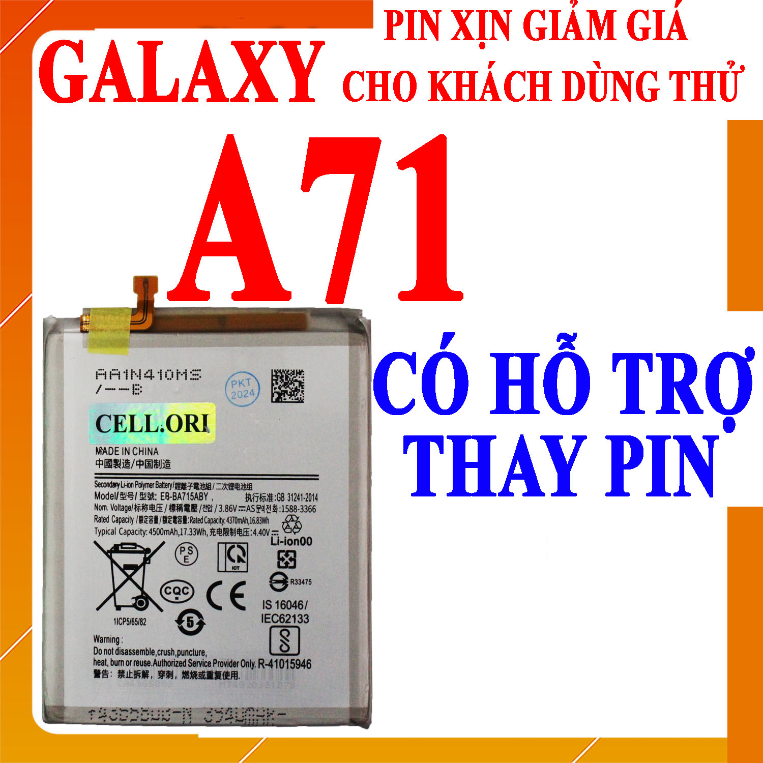 Pin scud cho samsung galaxy a71 a715 eb-ba715aby 4500mah