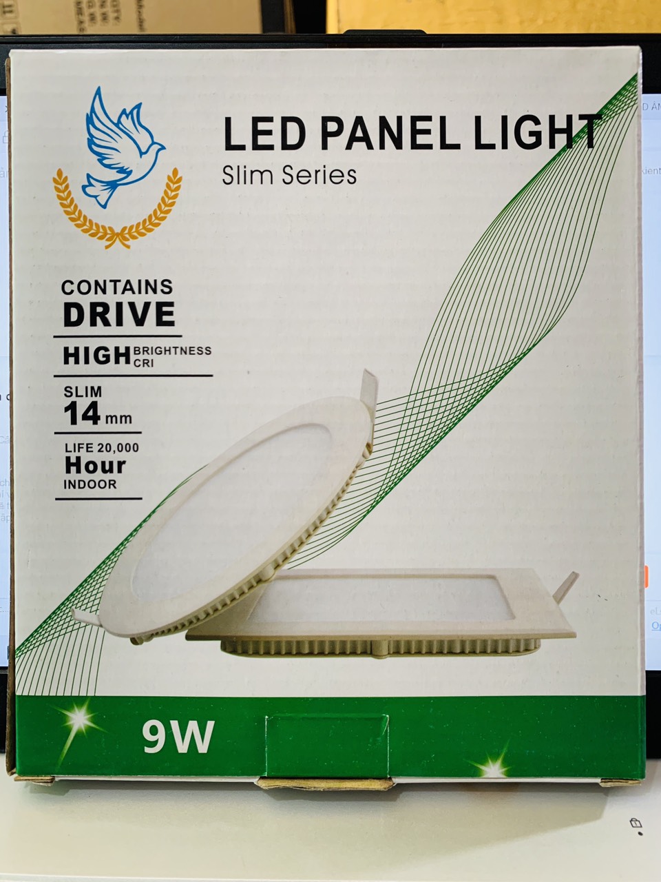 Đèn led âm trần panel tròn 9w