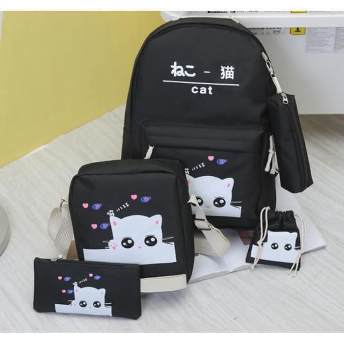 Balo bộ 5 món mèo cat siêu phẩm giá rẻ