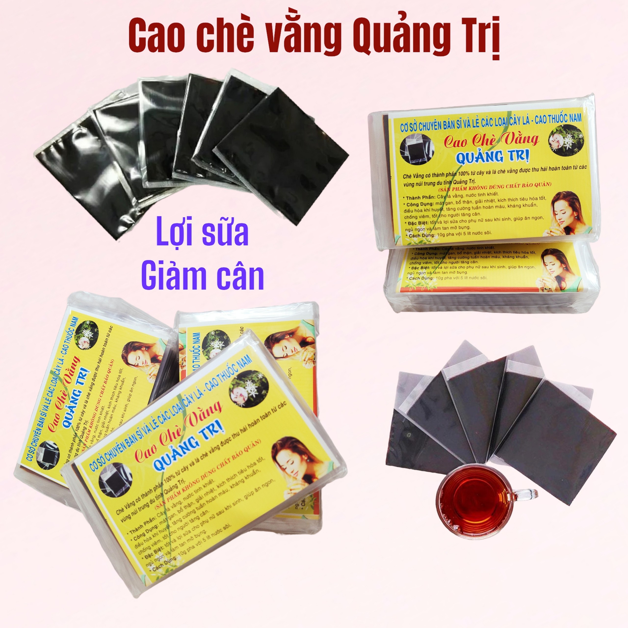 500g Cao chè vằng lợi sữa, giảm cân