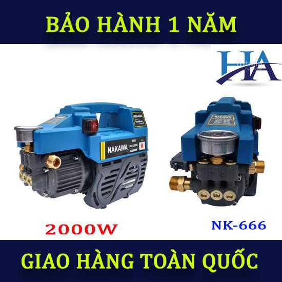 Máy xịt rửa nakawa nk-666 - 2000w - áp 165 bar - motor đồng 100% - công nghệ nhật