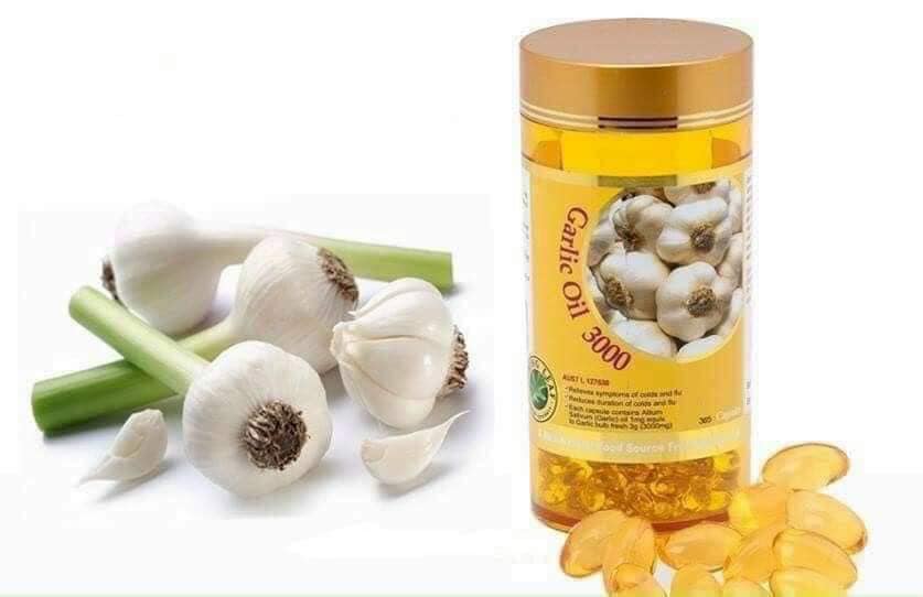 Tinh dầu tỏi garlic oil 3000mg xuất cứ: úc quy cách: hộp 365 viên
