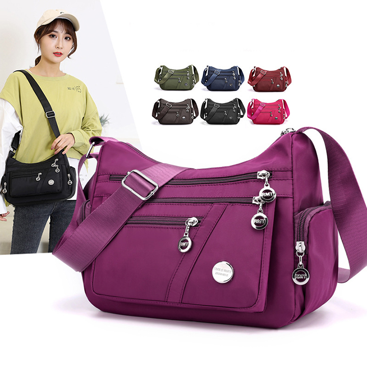 Túi đeo chéo nữ vải dù chống thấm nước size 28cm