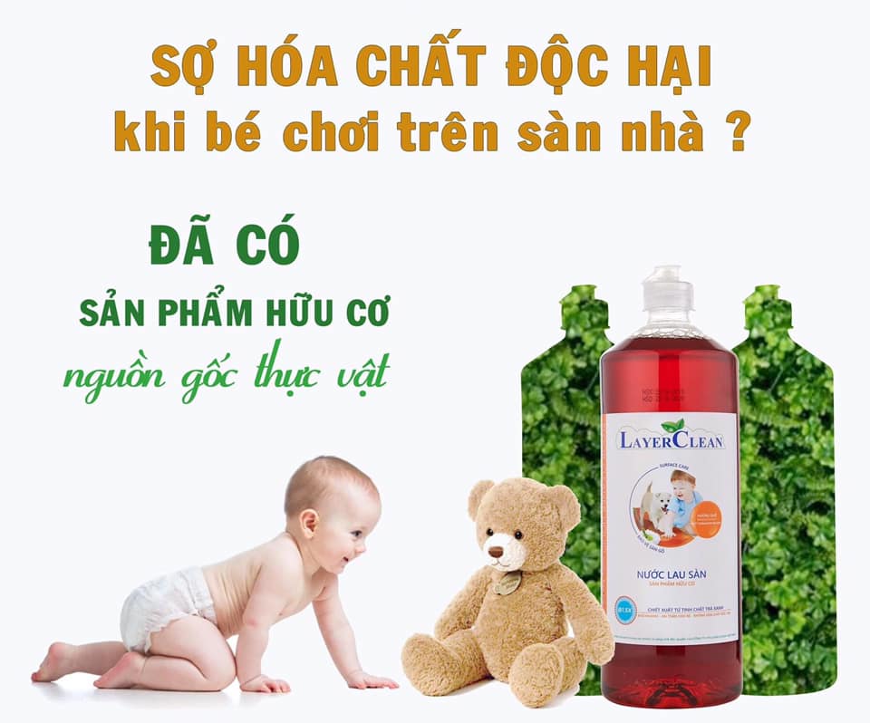 Nước lau sàn hữu cơ LayerClean 1,25l hương nước hoa