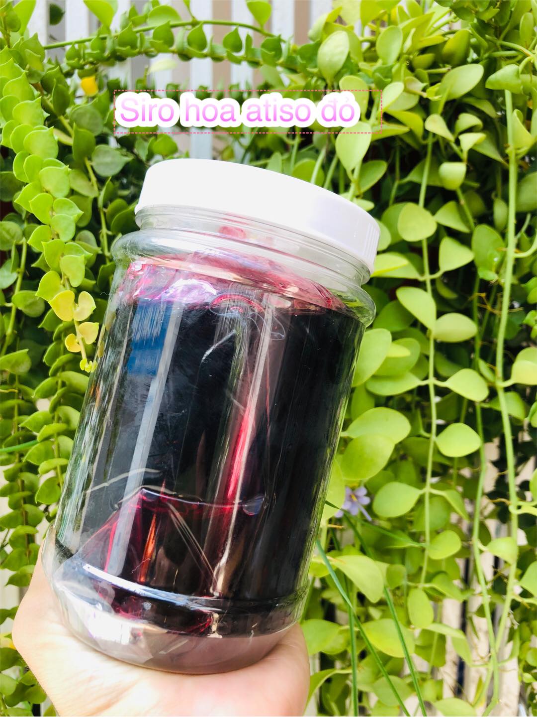 500g siro atiso đỏ, còn cánh hoa nhai nhai ngon miệng