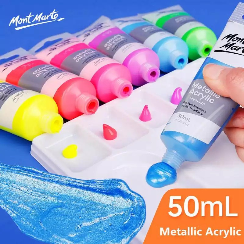 Màu Acrylic Metallic và Fluoro Mont Marte dạng tuýp 50ml