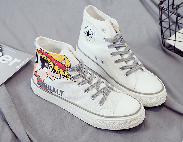 Giày cổ cao nữ One Piece Vua Hải Tặc Hót hơn Lửa (Loại 1 gót phản quang)shop khanh an