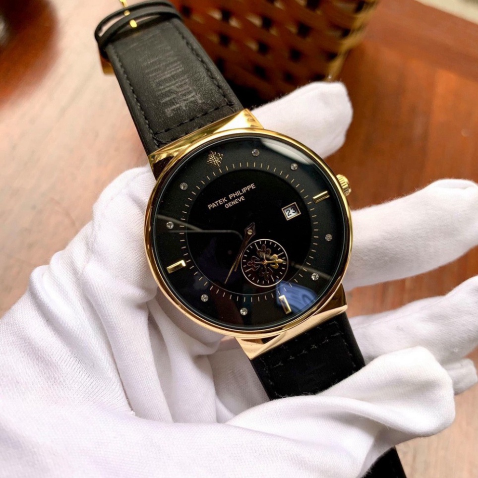 Đồng hồ nam patek phillip nam dây da mặt chống xước cao cấp có bảo hành 12 tháng - combo quà cực chất