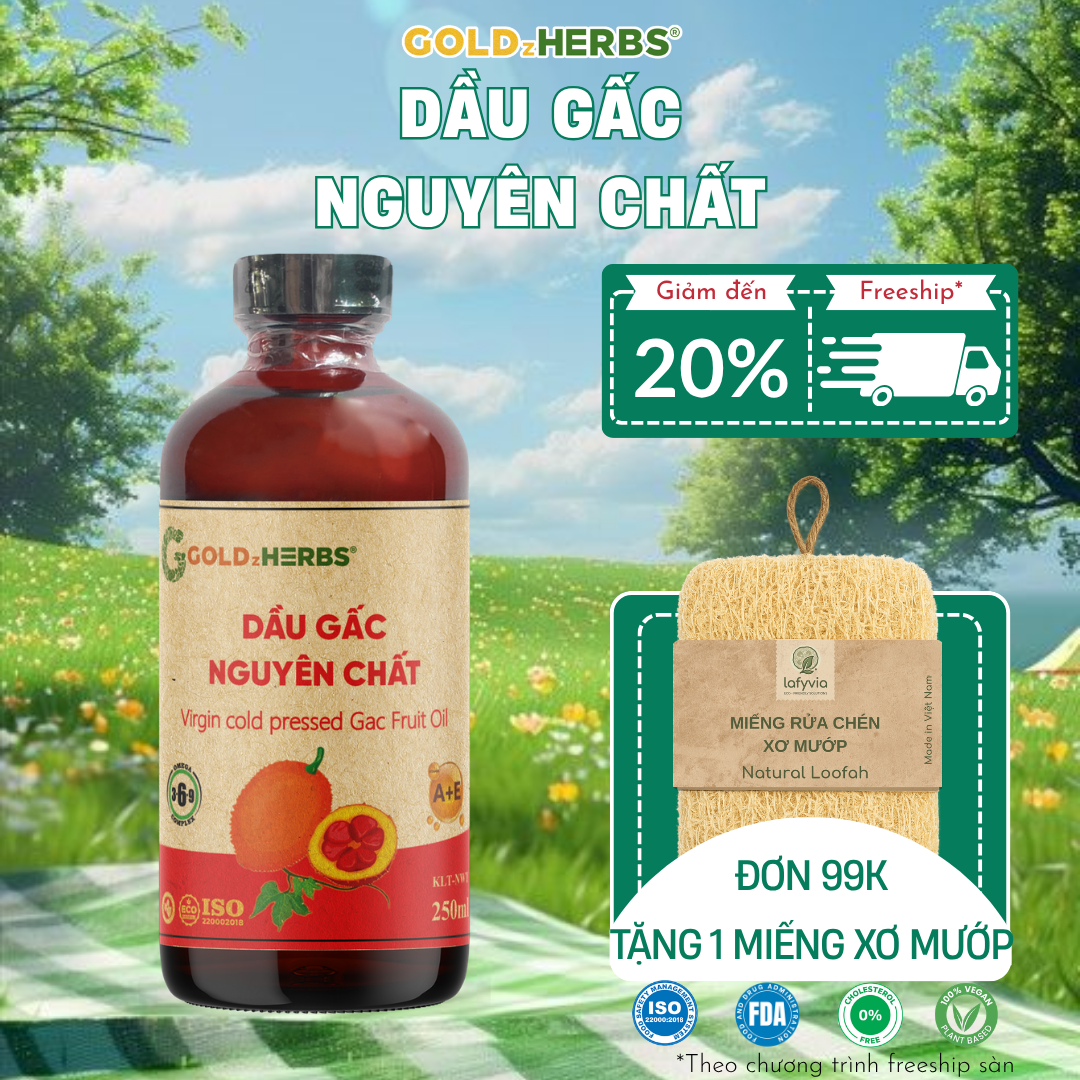 Dầu Gấc Nguyên Chất Goldzherbs 100% Tự Nhiên
