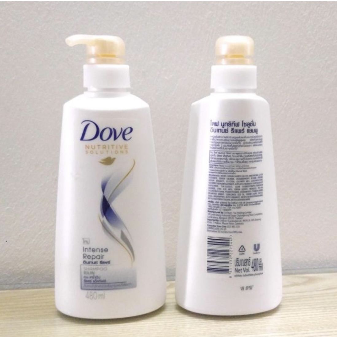 Combo 2 chai gội+xả dove 460ml thái