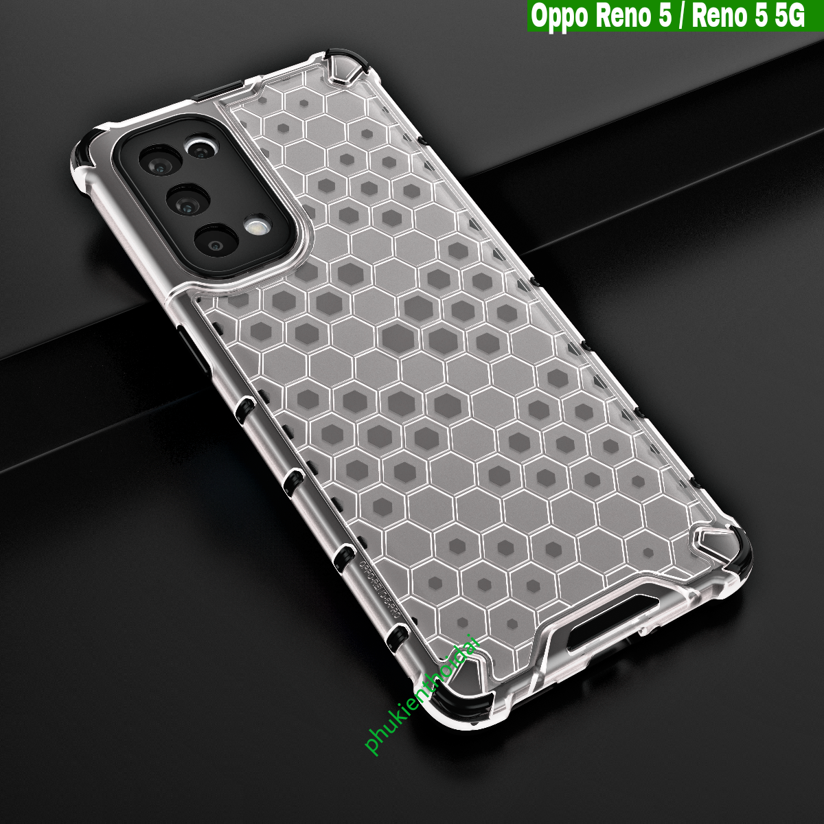 ỐP lưng Oppo Reno 5 / Reno 5 5G / Reno 7 5G vân tổ ong kiểu dáng UAG chống sốc