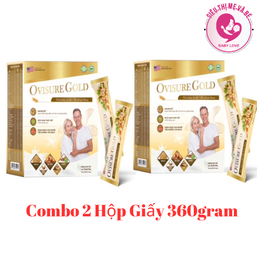 Combo 2 hộp Sữa hạt xương khớp Ovisure Gold 360g hộp 12 gói chính hãng
