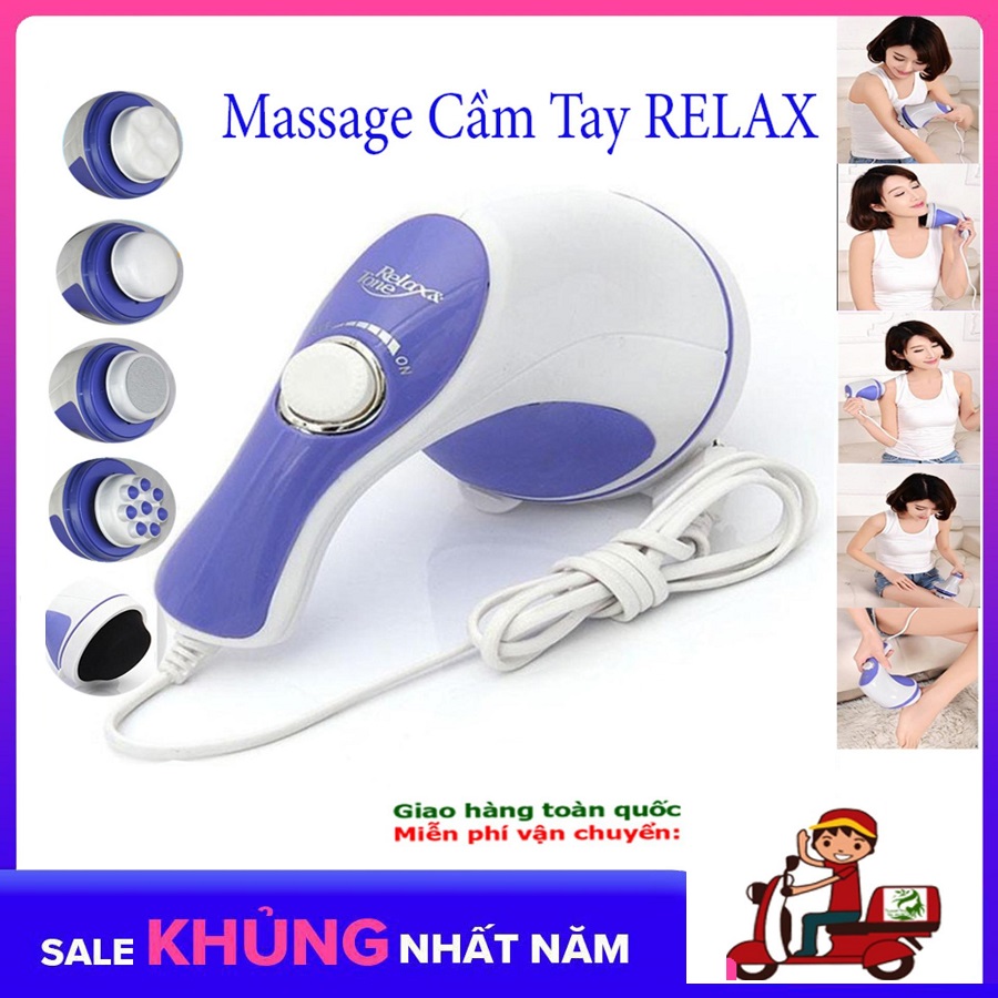 Máy Đấm Lưng Hàn Quốc Massage Cầm Tay 5 Đầu Đánh (Relax) Cao Cấp Giá Rẻ Chất Lượng Vượt Trội Giảm Nhức Mỏi, Xả Trest Hiệu Quả