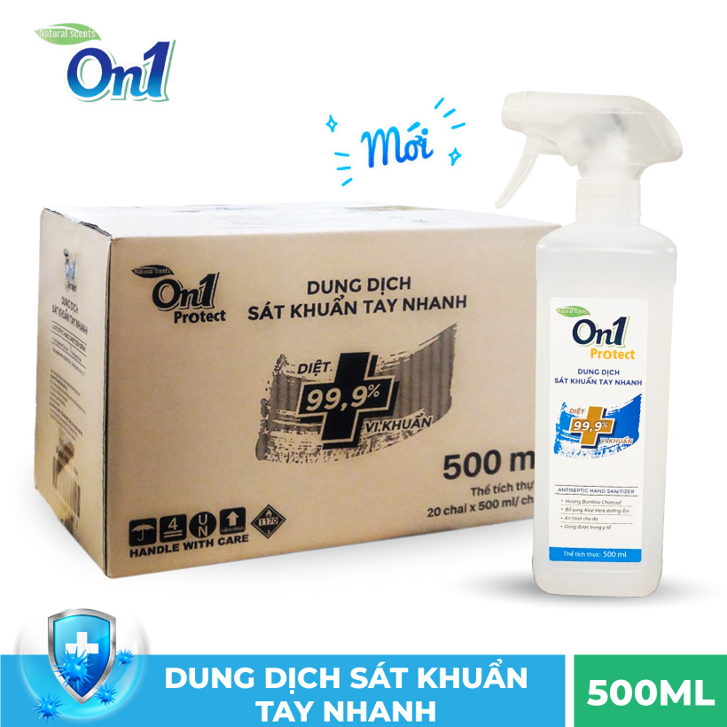 Thùng 20 chai dung dịch sát khuẩn tay nhanh ON1 protect hương BamBoo Charcoal C0202
