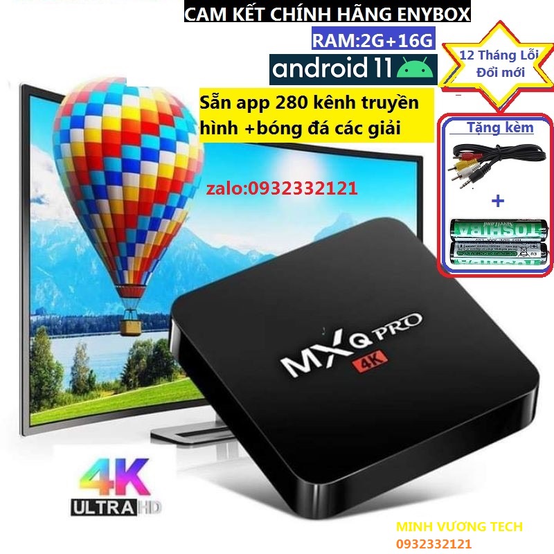 Android TV Box MXQ PRO 4K bản 8G+128GB Tiếng Việt Wifi 5G