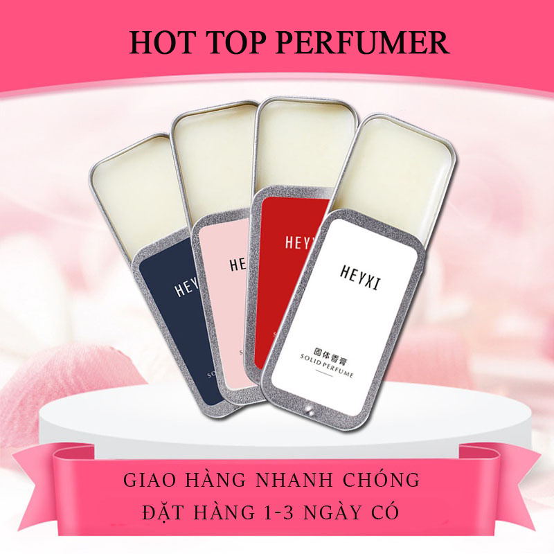 Nước hoa khô dạng sáp HEYXI 4 mùi hương ngọt ngào tươi mát sáp thơm cho nam và nữ nhỏ gọn tiện dụng