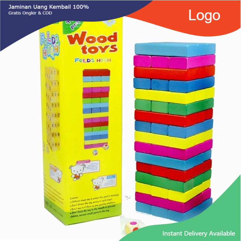Rút gỗ màu cao cấp 48 - 54 thanh- Domino màu cho bé