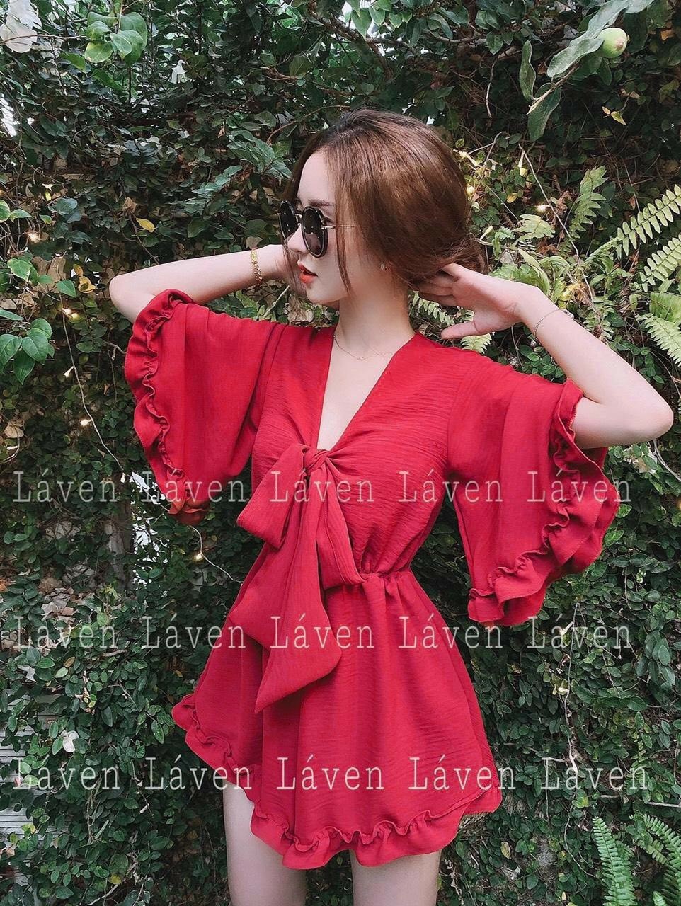 [HCM-CHUYÊN SỈ & LẺ THỜI TRANG] Đầm jum dự tiệc tay bèo thắt nơ phù hợp mọi lứa tuổi mọi vóc dáng  (Có size)