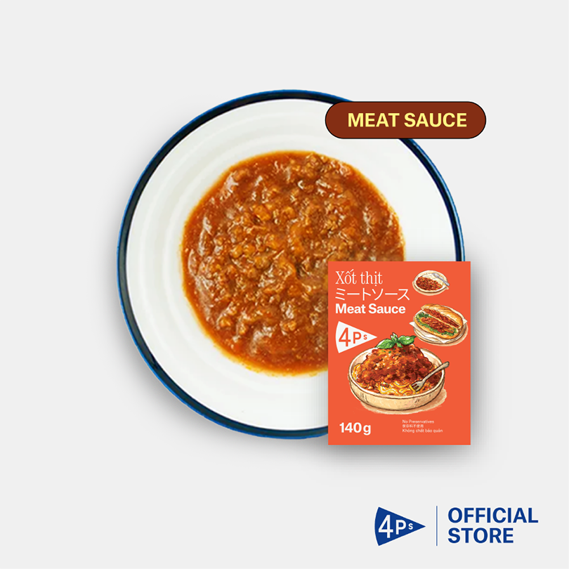 4Ps Sốt thịt bò bằm Meat Sauce 140Gr (Sản phẩm không đi kèm mì)