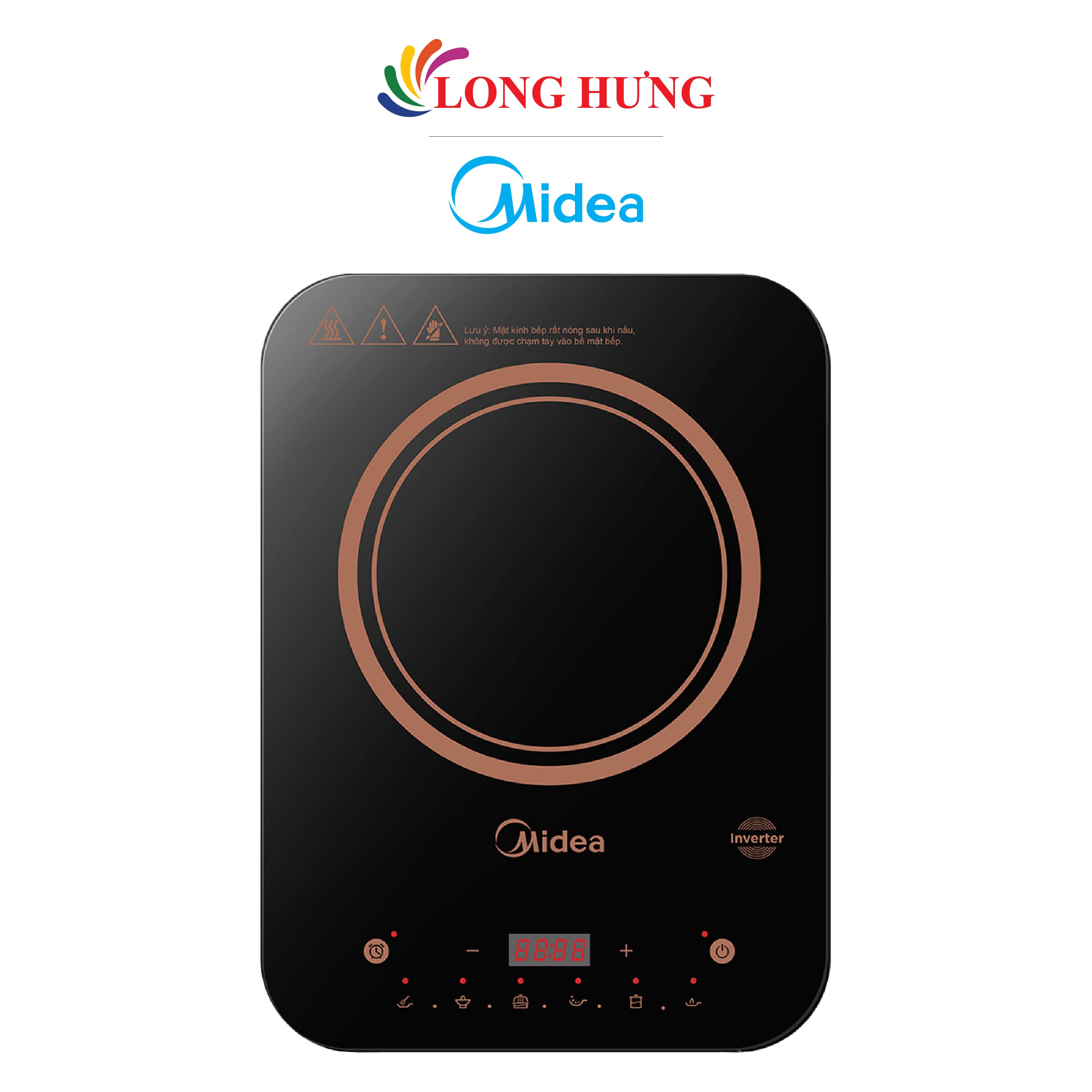 Bếp điện từ Midea MI-T2121DA - Hàng chính hãng - Bảng điều khiển cảm ứng, chống thấm nước bảng điều khiển, có hẹn giờ