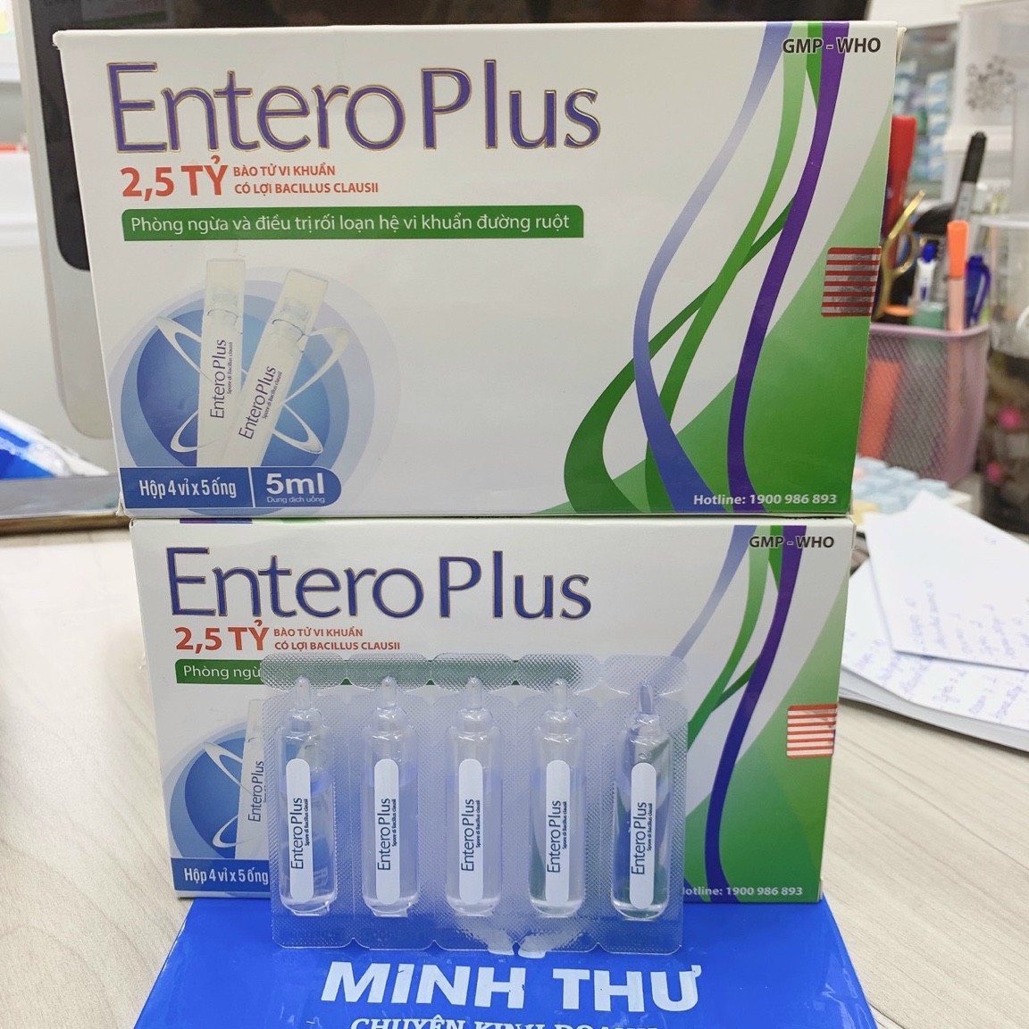 Men vi sinh Entero Plus hộp 4 vỉ x 5 ống x 5ml
