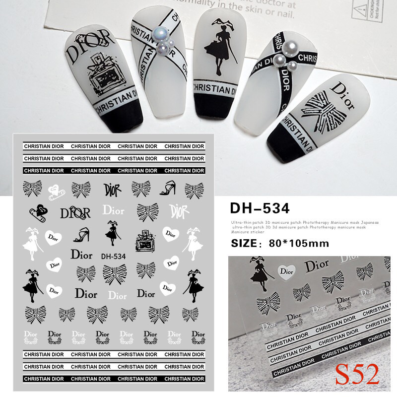 Sticker dán móng Trang Trí Chăm Sóc Móng Làm Nail Mi Shop HNnail