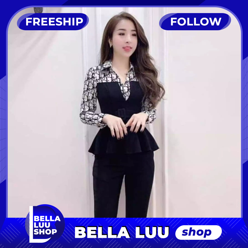 Sét bộ peplum điệu đà cá tính nữ thời trang bella