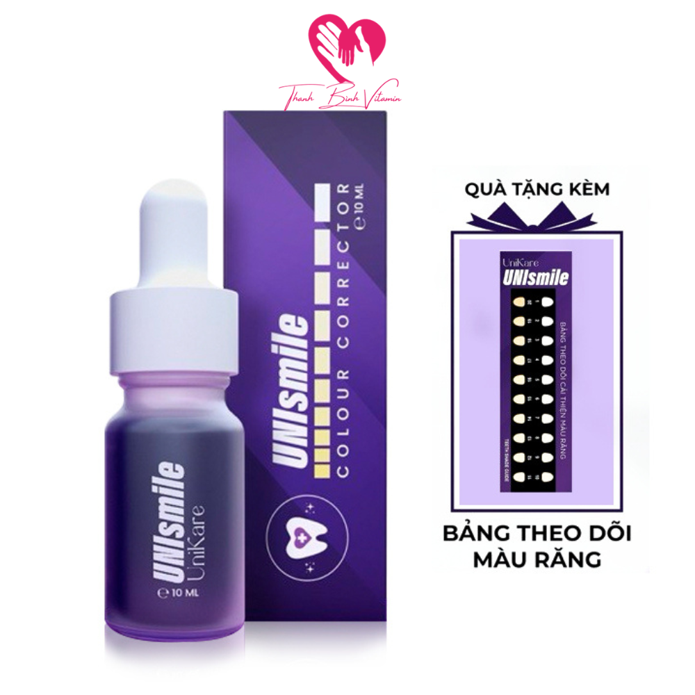 MUA 1 TẶNG 1 _ Tặng bảng theo dõi màu răng, Serum Trắng Răng UNISMILE Giảm Ố Vàng, Giúp Răng Trắng Sáng Tự Tin 10ml