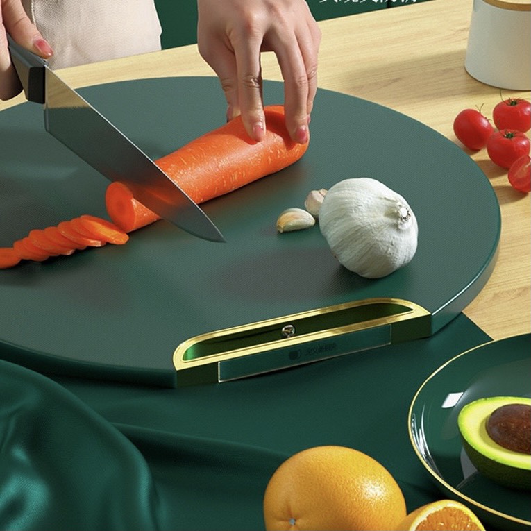 Thớt xanh kháng khuẩn chống nấm mốc, thớt nhựa PE xoay 360 độ tiện lợi sử dụng dễ dàng vệ sinh