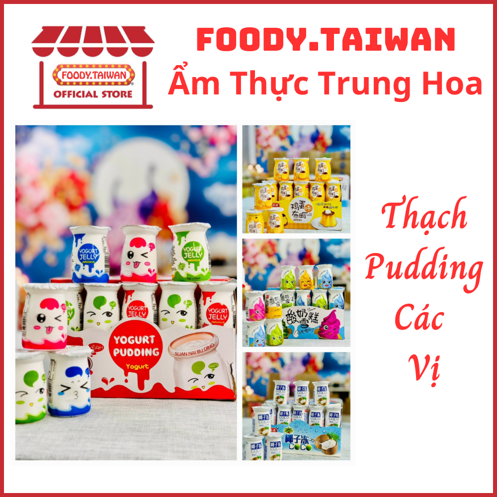 Thạch pudding yogurt - pudding trứng - pudding dừa siêu ngon - giá dùng thử 3k/hộp - foody.taiwan