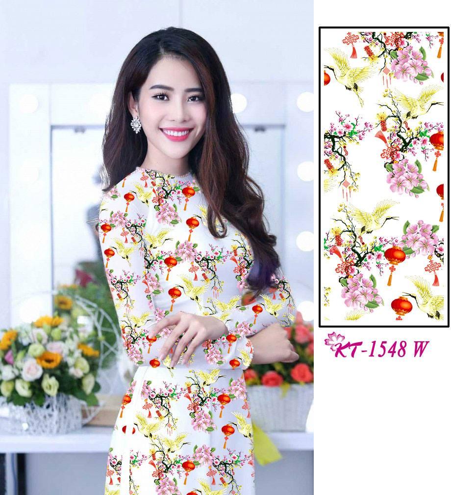Vải may bộ / áo dài 3d - kt 1548 - shop ngọc tâm